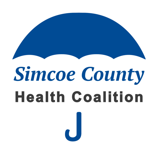 Simcoe County Health Coalition Logo with blue umbrella